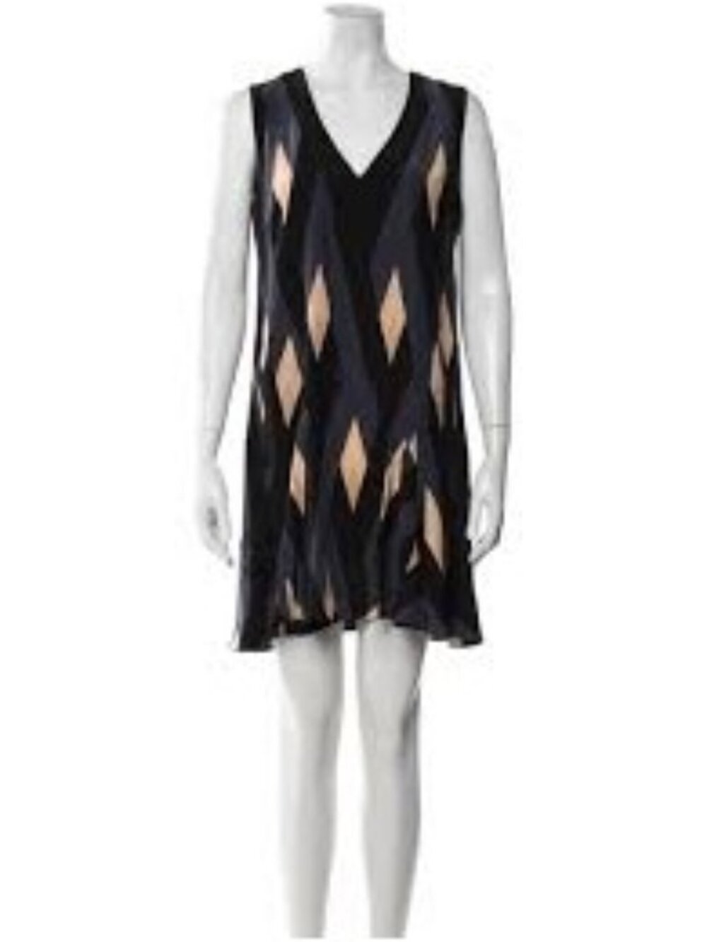G-6. Marc Jacobs Silk Print Dress Grey Black
